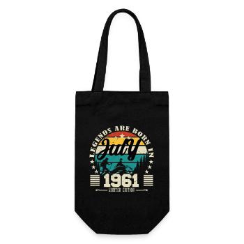 July 1961. Birthday gift July 1961. - Gift Bag for Bottles - black - Front