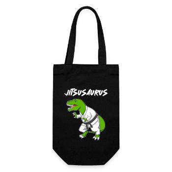 Kampfsport Kampfkunst Jitsuosaurus Jiu Jitsu - Geschenkbeutel für Flaschen - Schwarz - Vorne