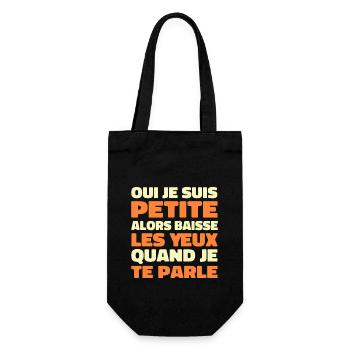 Oui Je Suis Petite Alors Baisse Les Yeux - Sac à bouteille - noir - Devant