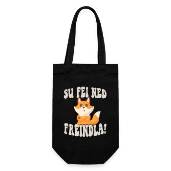Su fei ned Freindla - Geschenkbeutel für Flaschen - Schwarz - Vorne