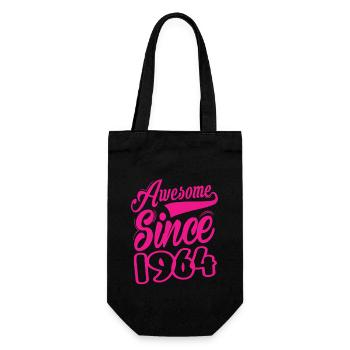 Awesome Since 1964 - Gift Bag for Bottles - black - Front