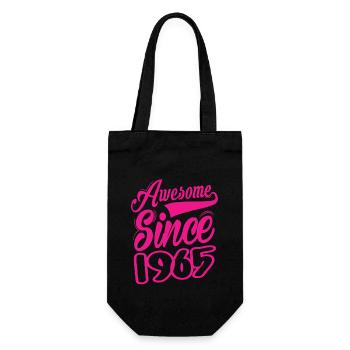 Awesome Since 1965 - Gift Bag for Bottles - black - Front