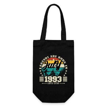 July 1993. Birthday present July 1993. - Gift Bag for Bottles - black - Front