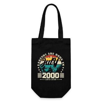 Juli 2000. Geburtstagsgeschenk Juli 2000. - Geschenkbeutel für Flaschen - Schwarz - Vorne
