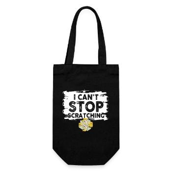 I Can't Stop Scratching - Gift Bag for Bottles - black - Front