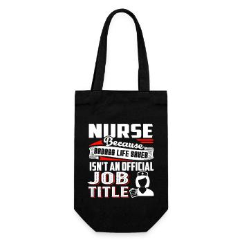 Nurse Nurse Job Title - Gift Bag for Bottles - black - Front