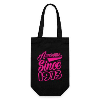 Awesome Since 1973 - Geschenkbeutel für Flaschen - Schwarz - Vorne