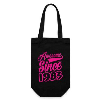 Awesome Since 1983 - Geschenkbeutel für Flaschen - Schwarz - Vorne