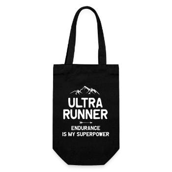 Ultra Running - Run Long. Run Strong. - Gift Bag for Bottles - black - Front