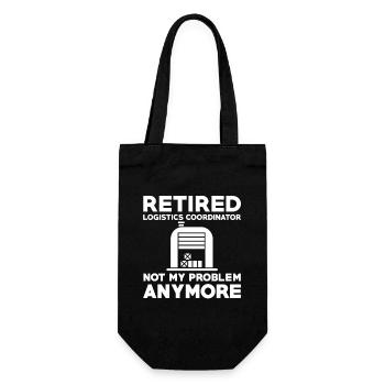 Retired Logistics Coordinator Pension - Gift Bag for Bottles - black - Front