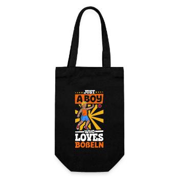 Just a boy who loves Boßeln - Gift Bag for Bottles - black - Front