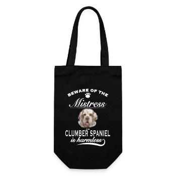 Méfiez-vous de la maîtresse, l’inoffensif Clumber Spaniel - Sac à bouteille - noir - Devant