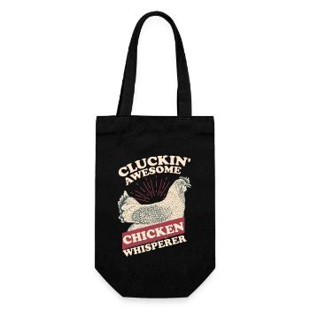 Cluckin Awesome Chicken Whisperer - Gift Bag for Bottles - black - Front