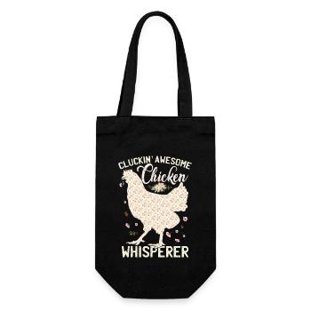 Cluckin Awesome Chicken Whisperer - Gift Bag for Bottles - black - Front