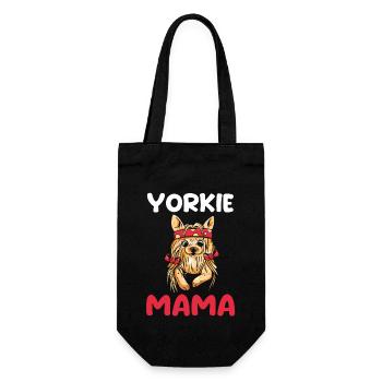 Dog Yorkie Mom - Gift Bag for Bottles - black - Front