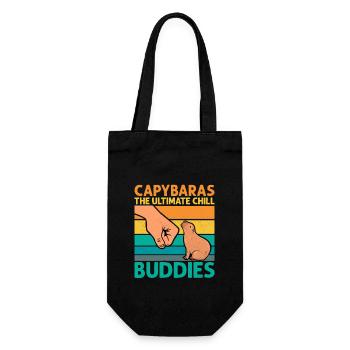 Capybaras Les copains chill ultimes Capybara a chevauché - Sac à bouteille - noir - Devant
