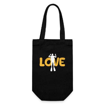 Amour Plongeurs Drôle de plongée en apnée Océan - Sac à bouteille - noir - Devant