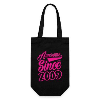 Awesome Since 2009 - Gift Bag for Bottles - black - Front