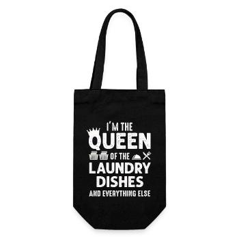 Queen Of The Laundry, Dishes And Everthing Else - Gift Bag for Bottles - black - Front
