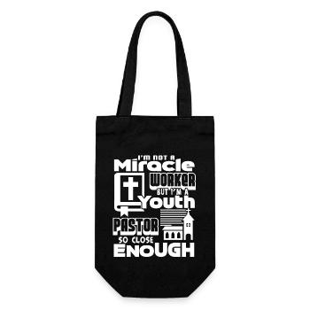 Pastor Pastor Not A Miracle Worker - Gift Bag for Bottles - black - Front