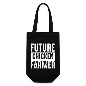Future Chicken Farmer - - Gift Bag for Bottles - black - Front
