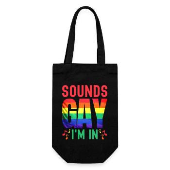 Sounds Gay I'm in - Gift Bag for Bottles - black - Front