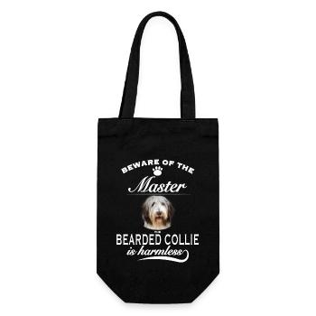 Méfiez-vous du maître et inoffensif Bearded Collie - Sac à bouteille - noir - Devant