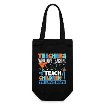 Teach Children To Love Math - Gift Bag for Bottles - black - Front