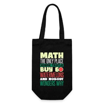 Math Watermelon Funny - Gift Bag for Bottles - black - Front