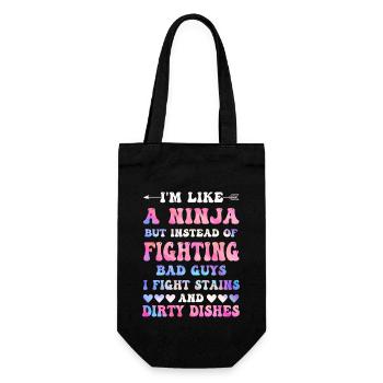 Comme une femme au foyer ninja - Sac à bouteille - noir - Devant