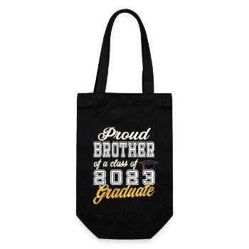 Bruder des Absolventen - stolzer Bruder einer Klasse von - Geschenkbeutel für Flaschen - Schwarz - Vorne