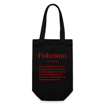 Polizistin Definition - Geschenkbeutel für Flaschen - Schwarz - Vorne