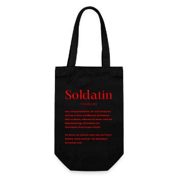 Soldatin Definition - Geschenkbeutel für Flaschen - Schwarz - Vorne