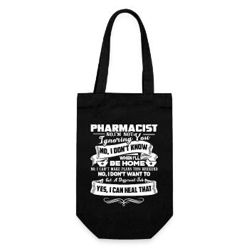 Pharmacist Pharmacist I'm Not Ignoring You - Gift Bag for Bottles - black - Front