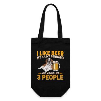 St. Bernard St. Bernard Dog Dog - Gift Bag for Bottles - black - Front