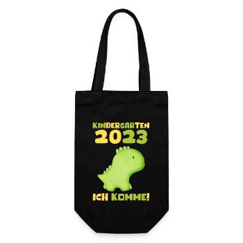 Kindergarten 2023 Ich Komme Jungen Kita Geschenk - Geschenkbeutel für Flaschen - Schwarz - Vorne