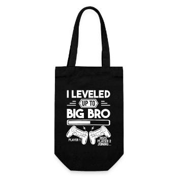 Video Gamer Gaming - Ich bin zu Big Bro aufgestiegen - Geschenkbeutel für Flaschen - Schwarz - Vorne