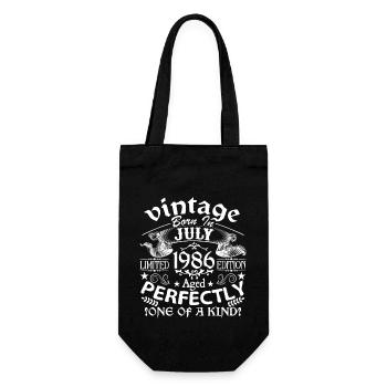 July 1986 | birthday 1986 Vintage July - Gift Bag for Bottles - black - Front