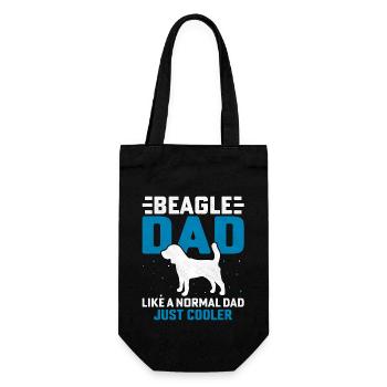 Beagle Dad like a normal Dad just Cooler - Gift Bag for Bottles - black - Front