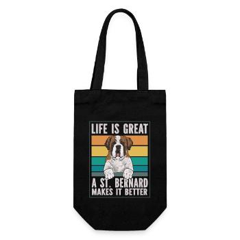 St. Bernard St. Bernard Dog Dog - Gift Bag for Bottles - black - Front