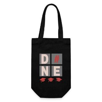 DONE, graduation, graduation, high school diploma, diploma - Gift Bag for Bottles - black - Front