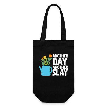 Ein anderer Tag, ein weiterer Slay, motivierend - Geschenkbeutel für Flaschen - Schwarz - Vorne