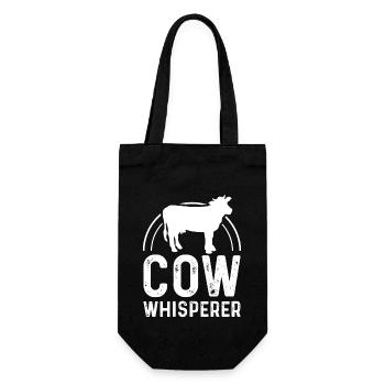 Cow Whisperer 1 - - Gift Bag for Bottles - black - Front