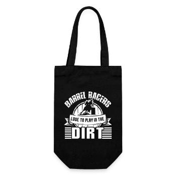 Barrel Racing Barrel Racers Love Play In Dirt - Gift Bag for Bottles - black - Front