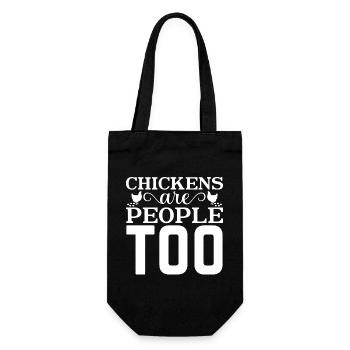 Les poulets sont aussi des personnes - - Sac à bouteille - noir - Devant