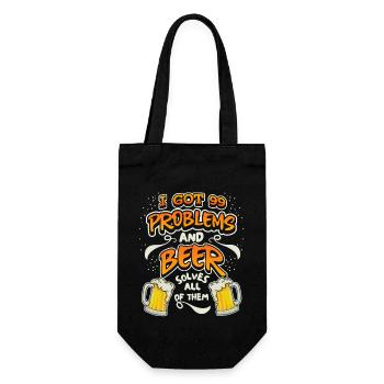 Bière, blague pour les buveurs de bière, drôle de dicton - Sac à bouteille - noir - Devant