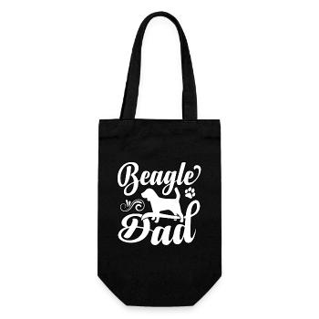 Beagle dad - Gift Bag for Bottles - black - Front