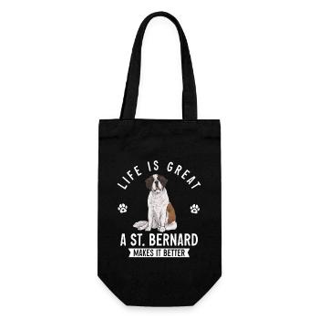 St. Bernard St. Bernard Dog Dog - Gift Bag for Bottles - black - Front