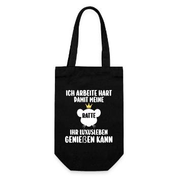 Nagetier Ratte Ratten - Geschenkbeutel für Flaschen - Schwarz - Vorne
