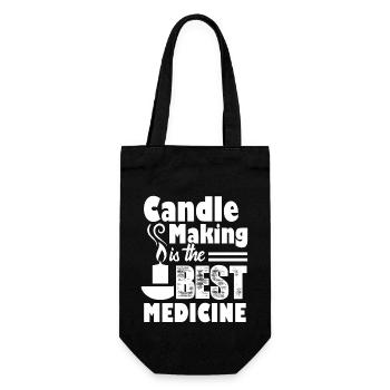 Candle Making Candle making Is The Best Medicine - Gift Bag for Bottles - black - Front